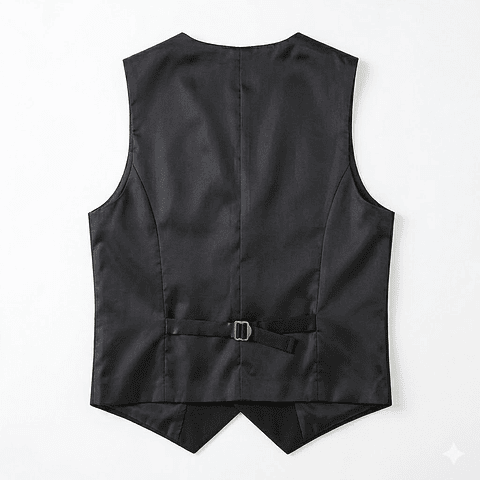 Chaleco Mozo Negro Tela lisa 