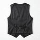 Chaleco Mozo Negro Tela lisa  - Miniatura 2