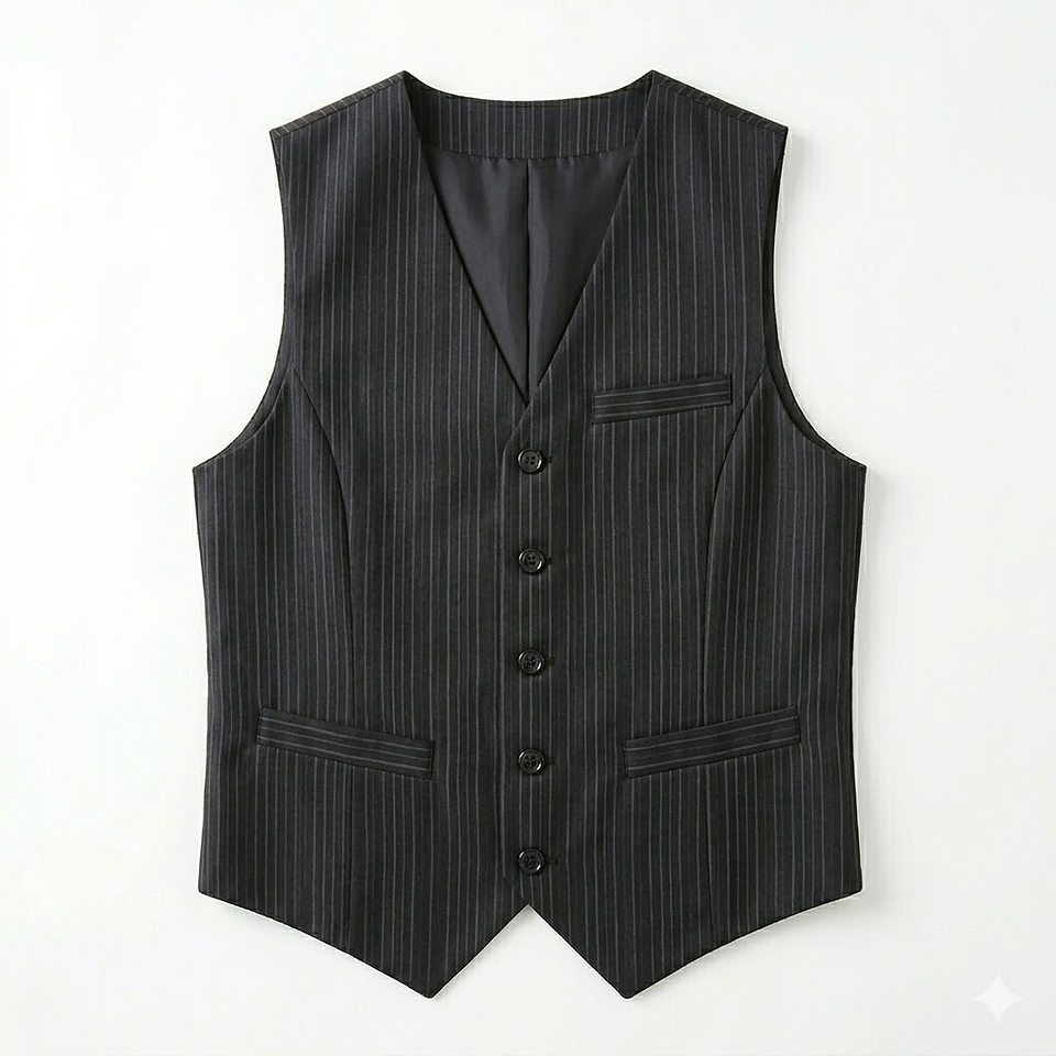 Chaleco Mozo  tela listada 1