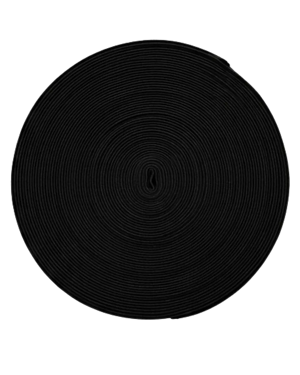 ELASTICO CRUDO NEGRO 1