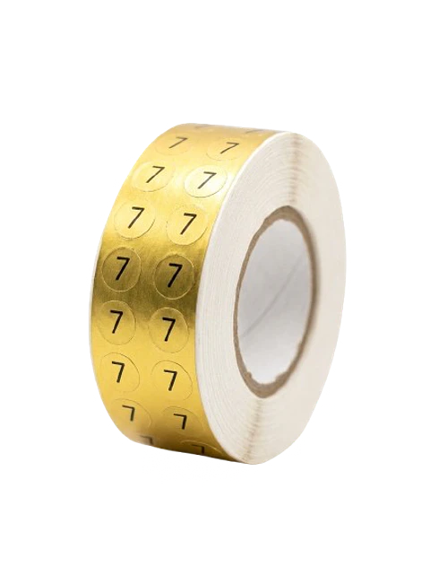 Etiquetas Adhesivas Doradas Circulares 10MM