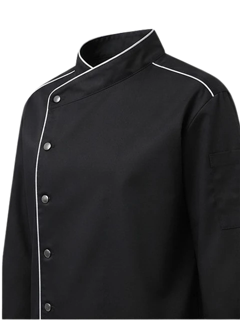 CHAQUETA CHEF GABARDINA CON VIVO
