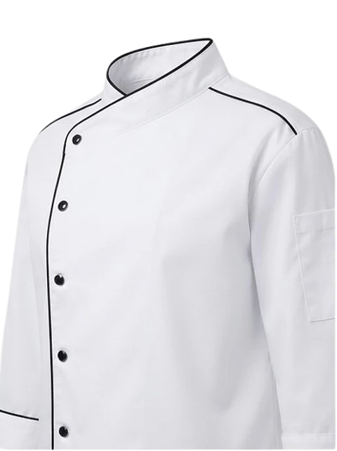 CHAQUETA CHEF GABARDINA CON VIVO