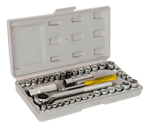 Kit Socket Juego Copas 40 Piezas 1/4 Y 3/8 Profesional