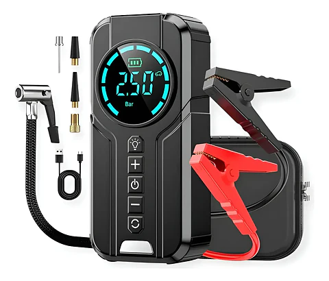 Iniciador De Bateria Con Compresor Linterna Recarga Celular
