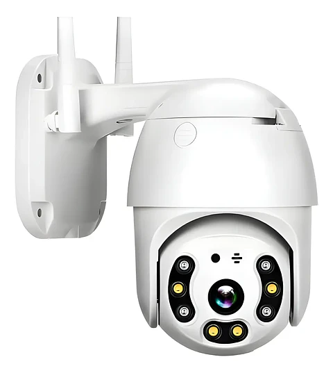 Cámara De Seguridad Domo Exterior Ip Wifi 360° V Noct Jortan Color Blanco
