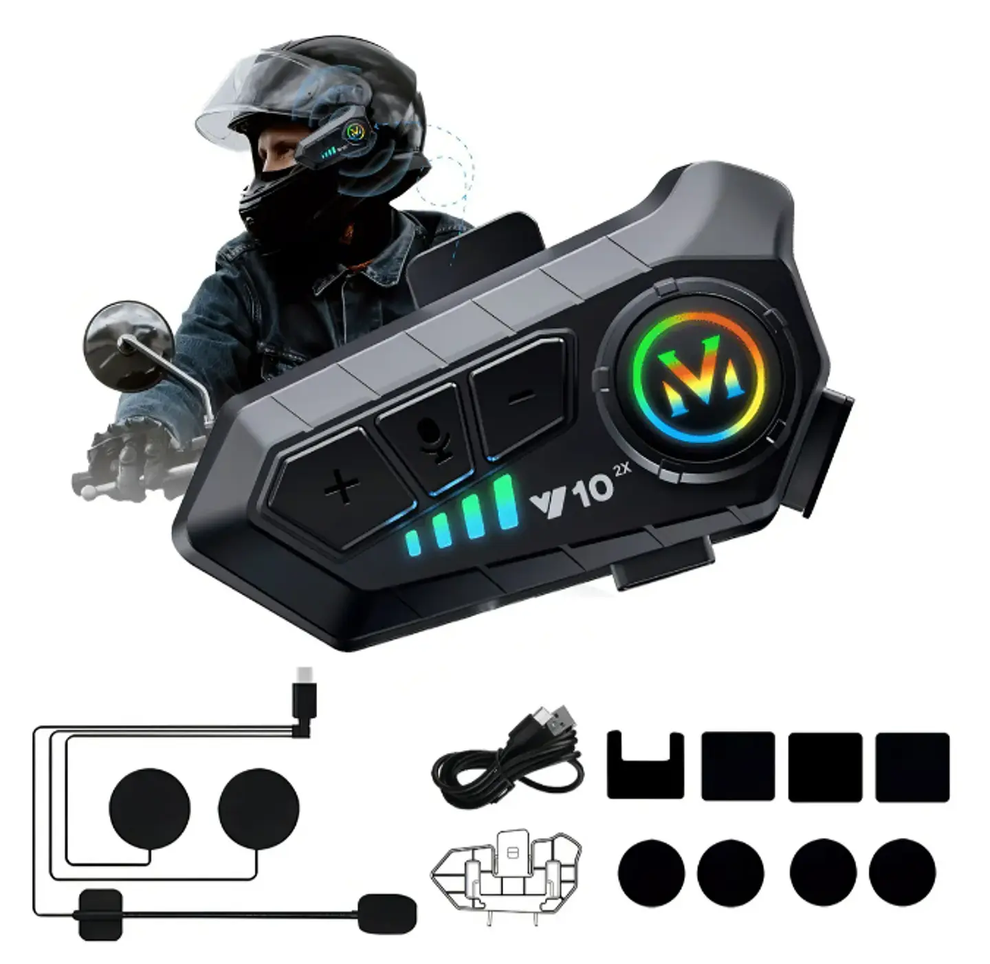 Intercomunicador Y10x2 Moto Bluetooth 1
