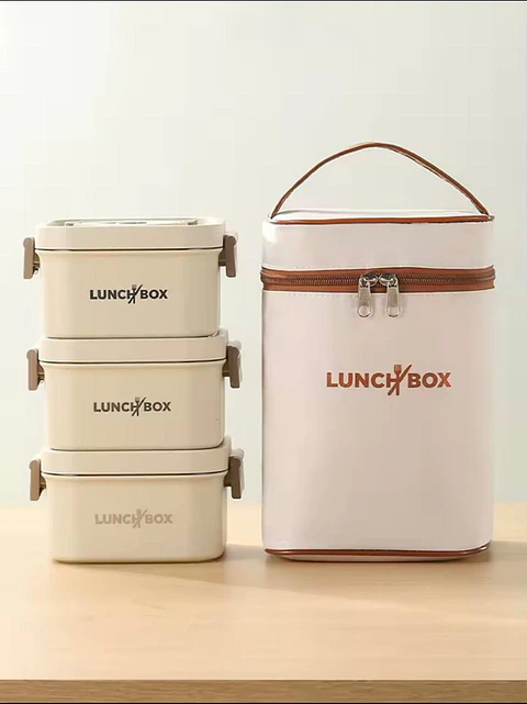 Lonchera Termica X3 Cuadrada Recipientes