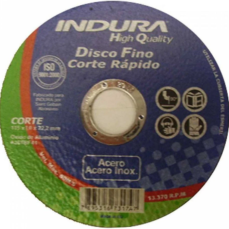 Disco de Corte Indura HQ 4 ½” x 3,2 x 22,2 mm - 25 unidades 1