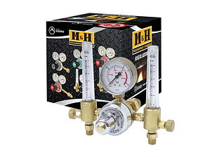 Regulador flujómetro dual argón