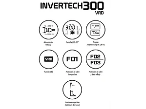 Soldadora Inversora INVERTECH 300 VRD