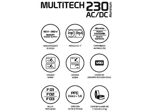 Soldadora Inversora multiproceso MULTITECH 230 AC/DC ALUMINIUM