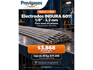 OFERTA Electrodos INDURA 6011 1/8 pulgada - Caja de 20 kg