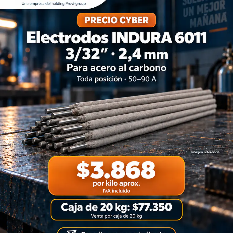 OFERTA Electrodos INDURA 6011 3/32 pulgada - Caja de 20 kg 1