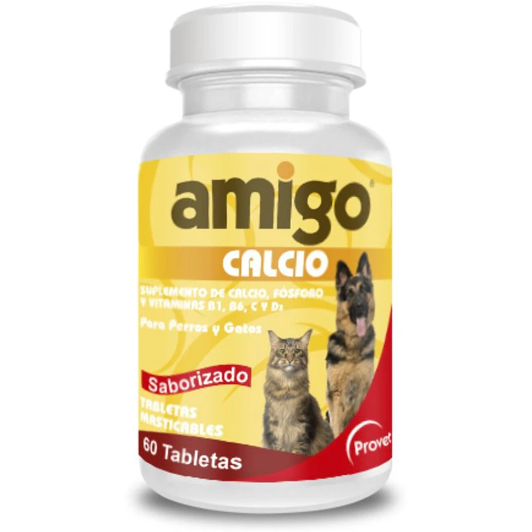 Amigo Calcio Suplemento Perros Gatos 60 Tab