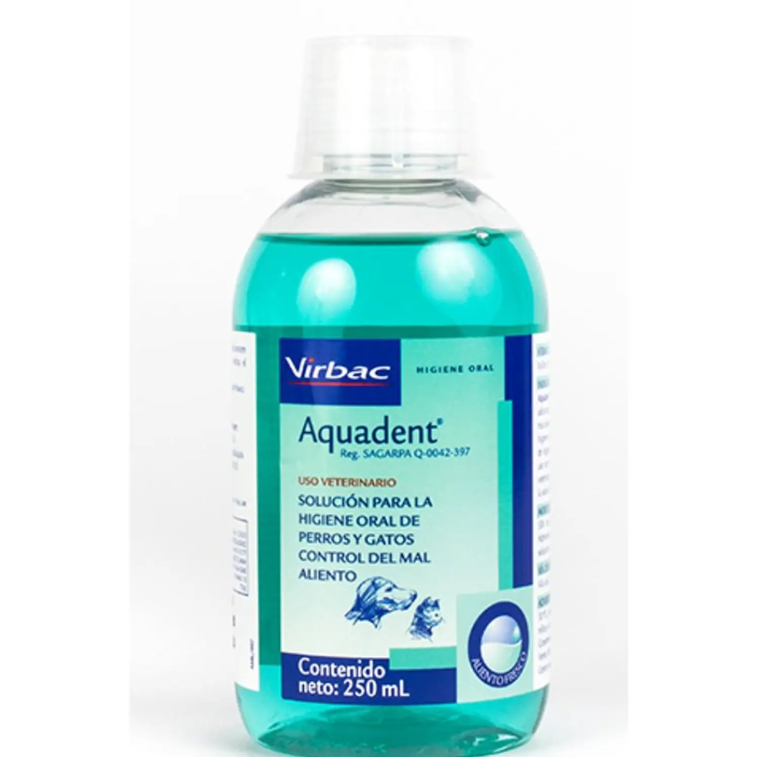 Aquadent Solucion Oral Control Aliento Perros Gatos 250Ml