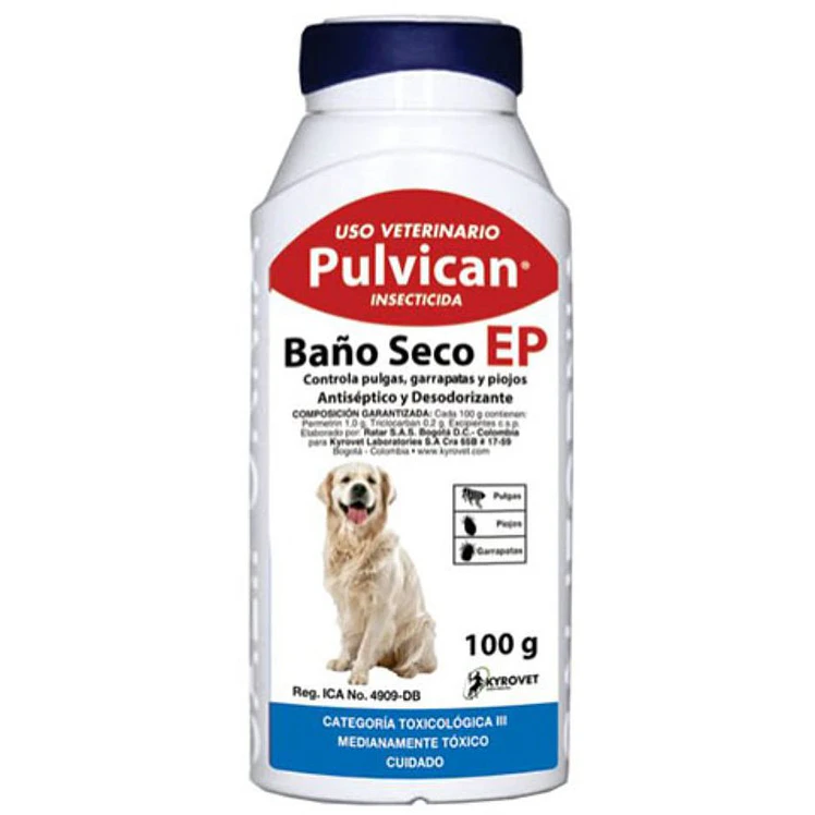 Pulvican Ep Control Pulgas Garrapatas Perros Gatos 100G