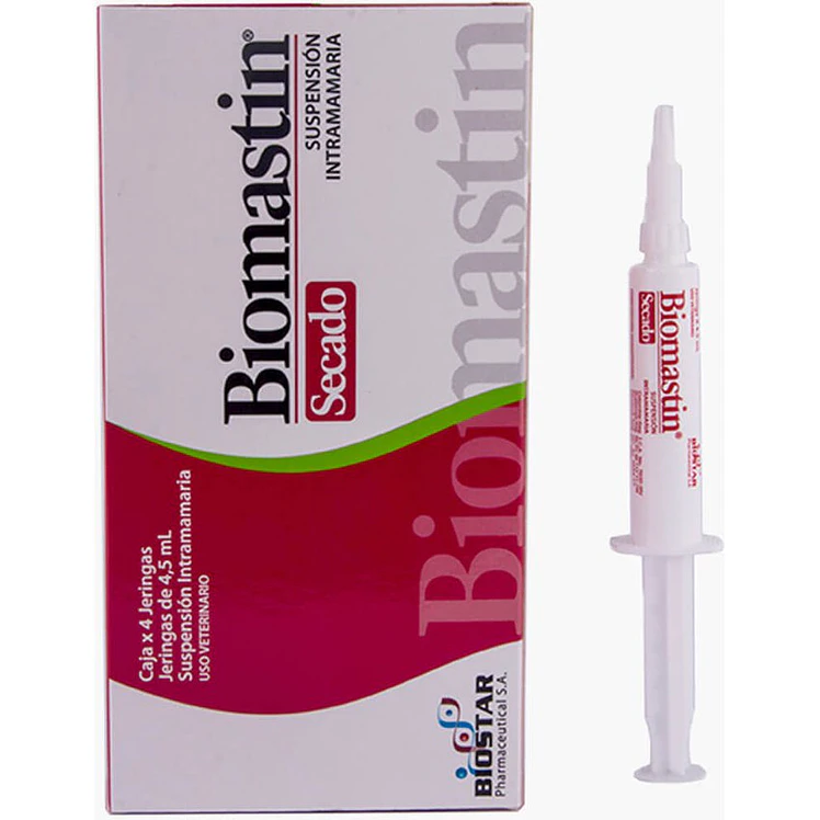 Biomastin Secado Solucion Bovinos 4 Jeringas 45Ml