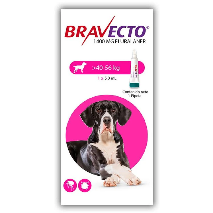 Bravecto Spot On Pulgas Garrapatas Perros 40-56Kg
