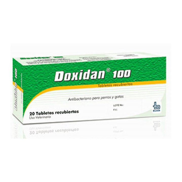 Doxidan 100 Antimicrobiano Perros Gatos X 20 Tabletas