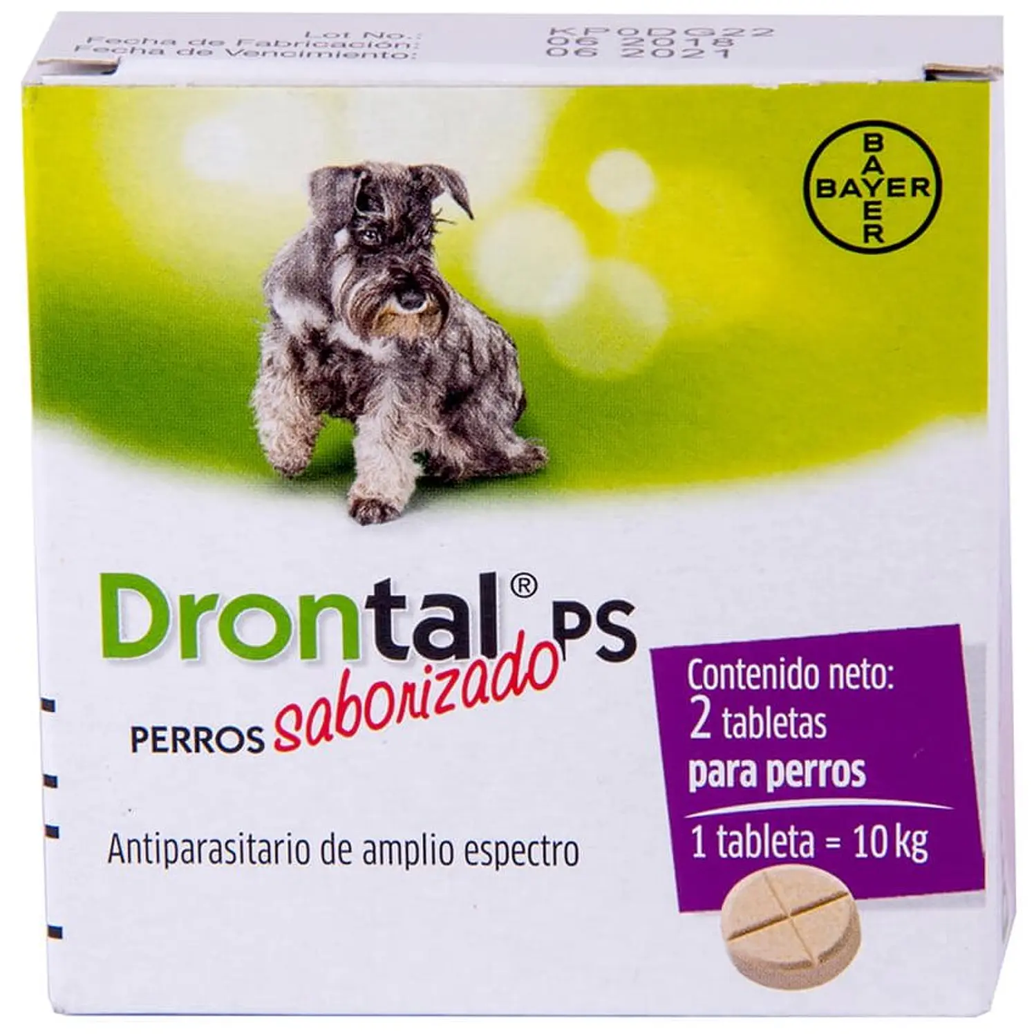 Drontal Ps Antiparasitario Perros Medianos 2 Tabletas