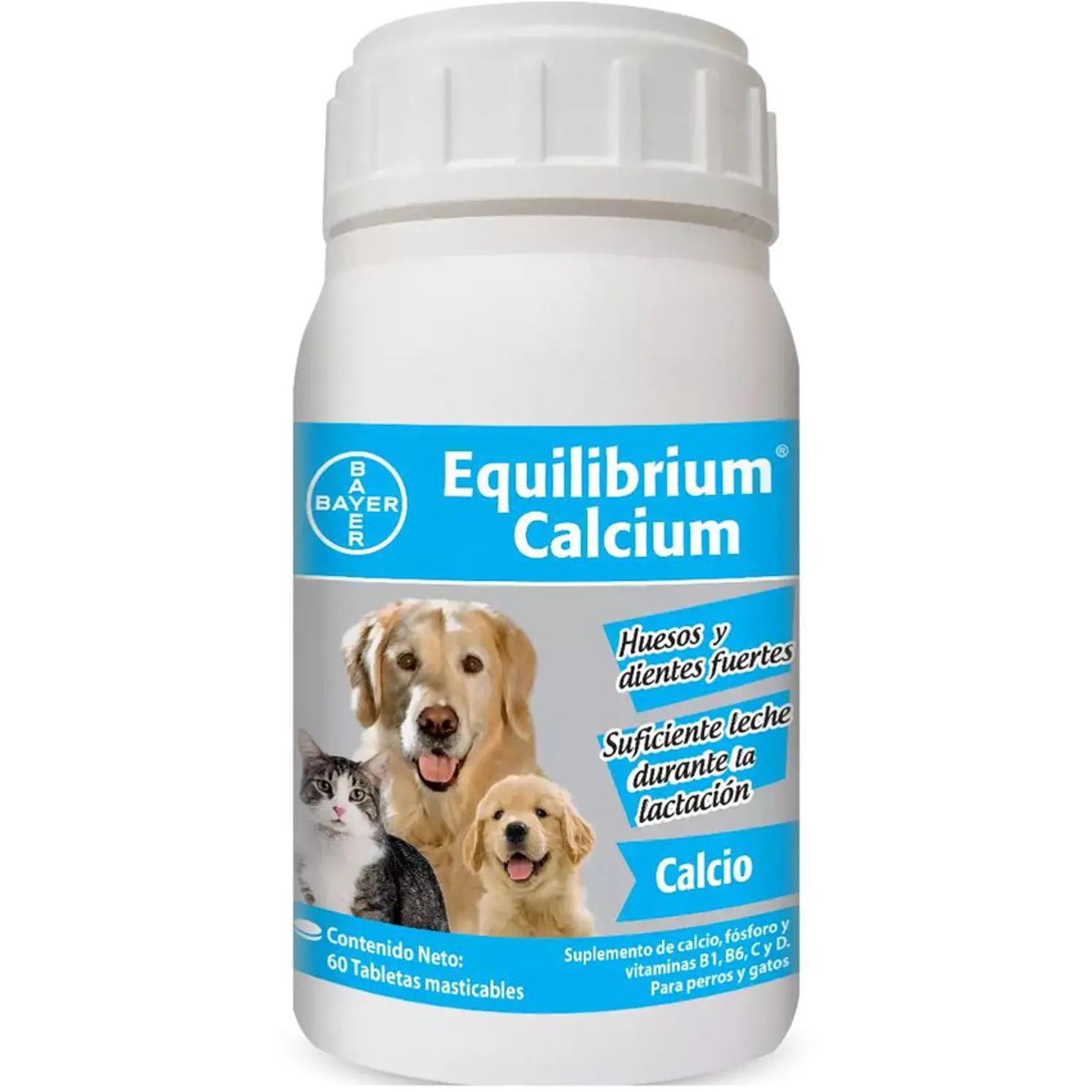 Equilibrium Calcio Multivitaminico Perros Gatos 60 Tabletas