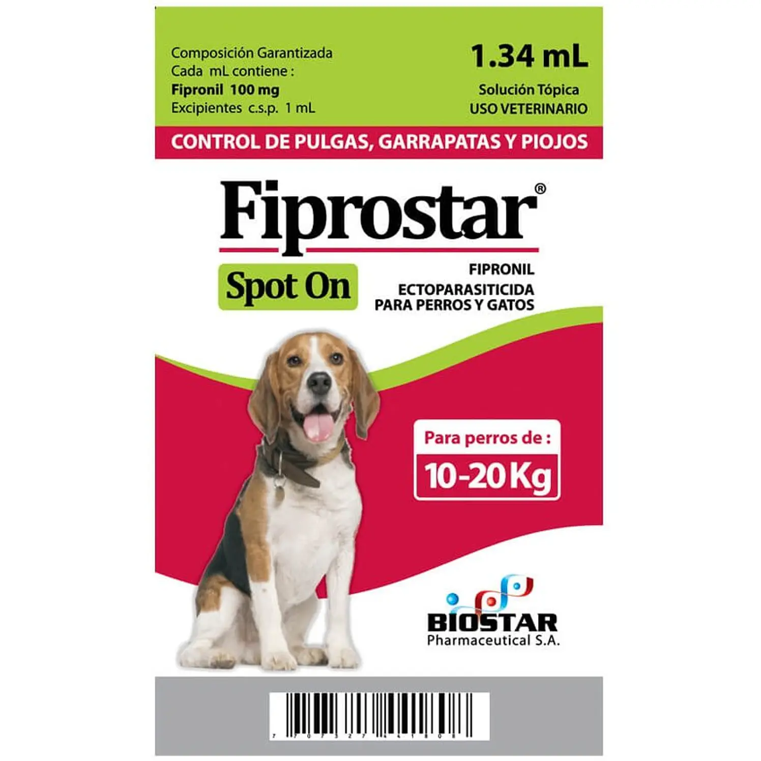 Fiprostar Spot On Antiparasitario Perros 10-20Kg 1.34Ml