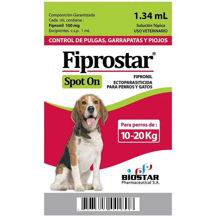 Fiprostar Spot On Antiparasitario Perros 10-20Kg 1.34Ml