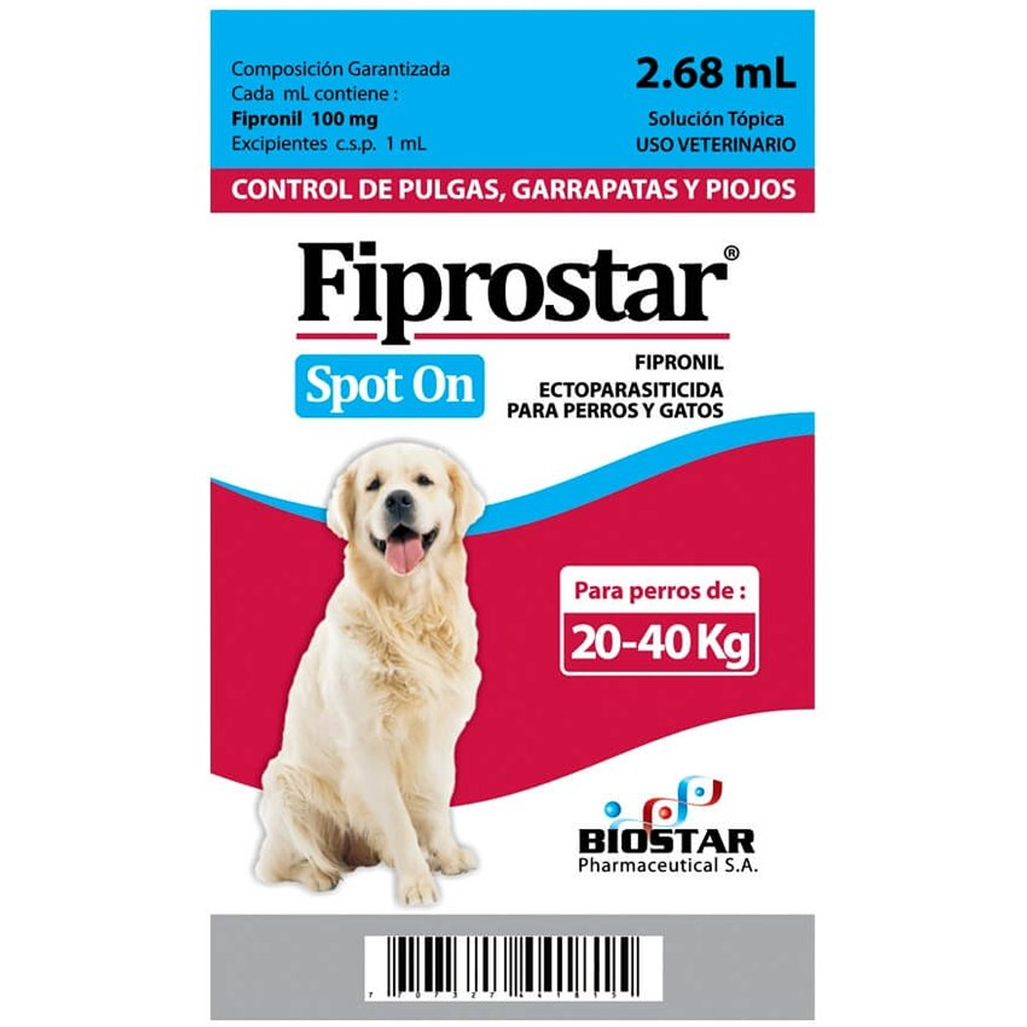 Fiprostar Spot On Antiparasitario Perros 20-40Kg 2.68Ml