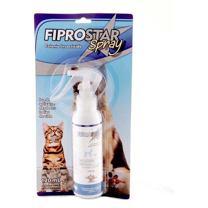 Fiprostar Spray Insecticida Pulgas Garrapatas Perros Gatos 120Ml