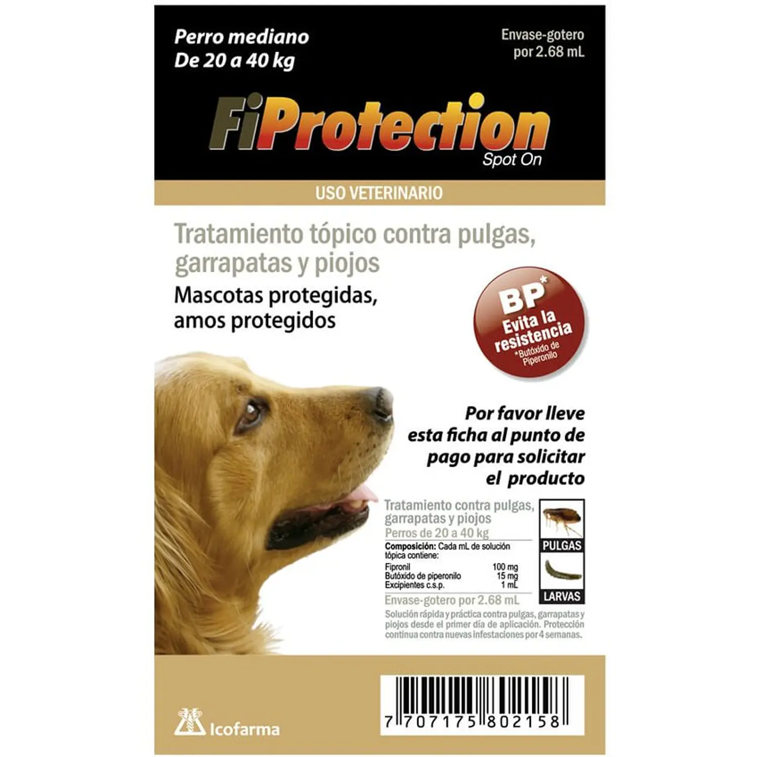 Fiprotection Control Pulgas Garrapatas Perros 20-40Kg 2.68Ml