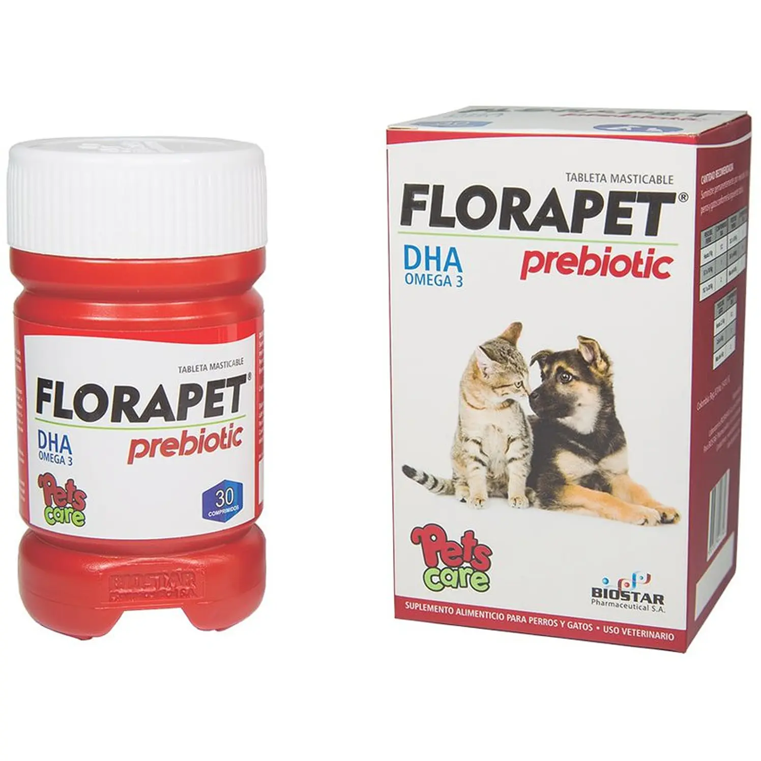 Florapet Prebiotico Perros Gatos 30Tabletas
