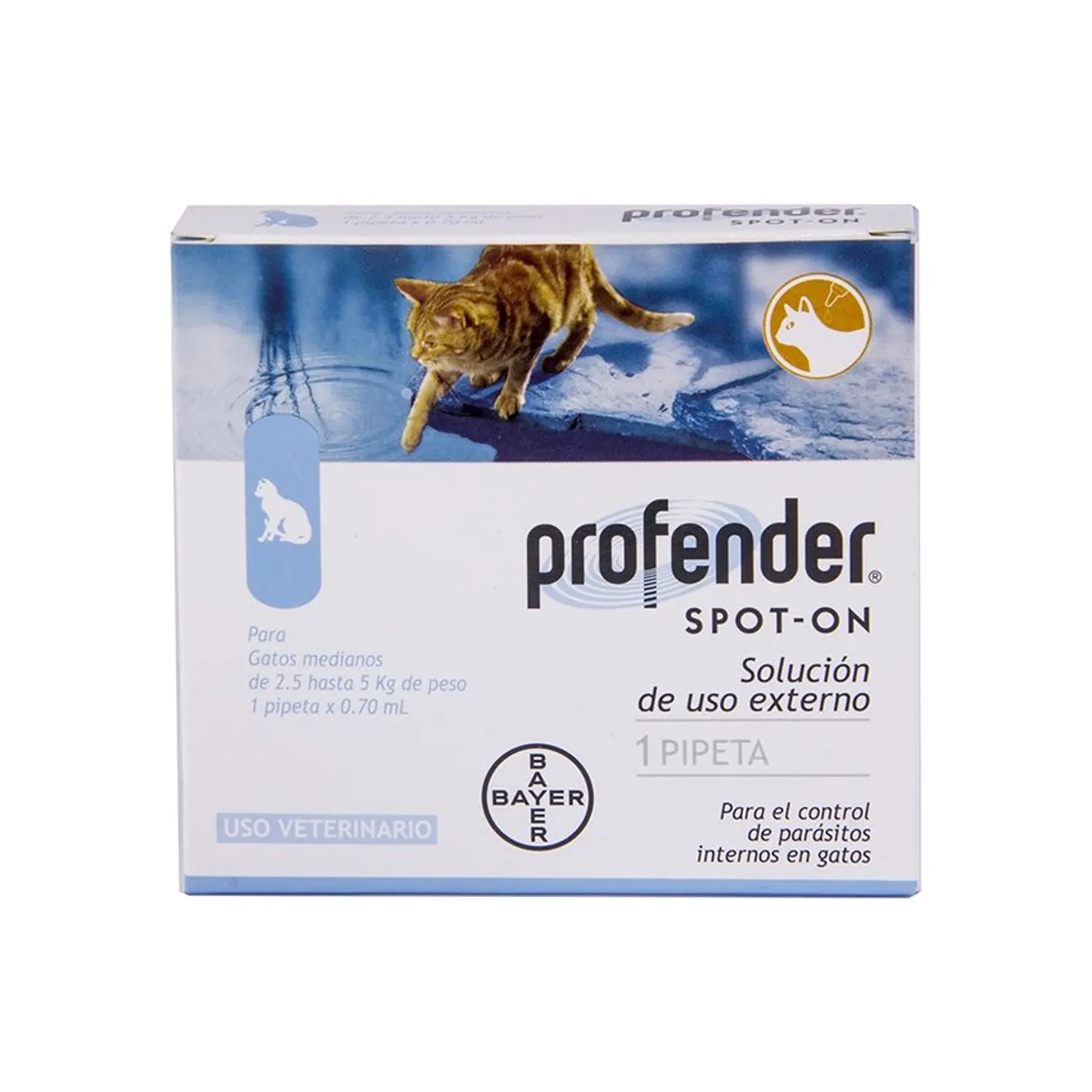 Profender Antiparasitario Gatos 2.5 A 5Kg Pipeta 0.7Ml
