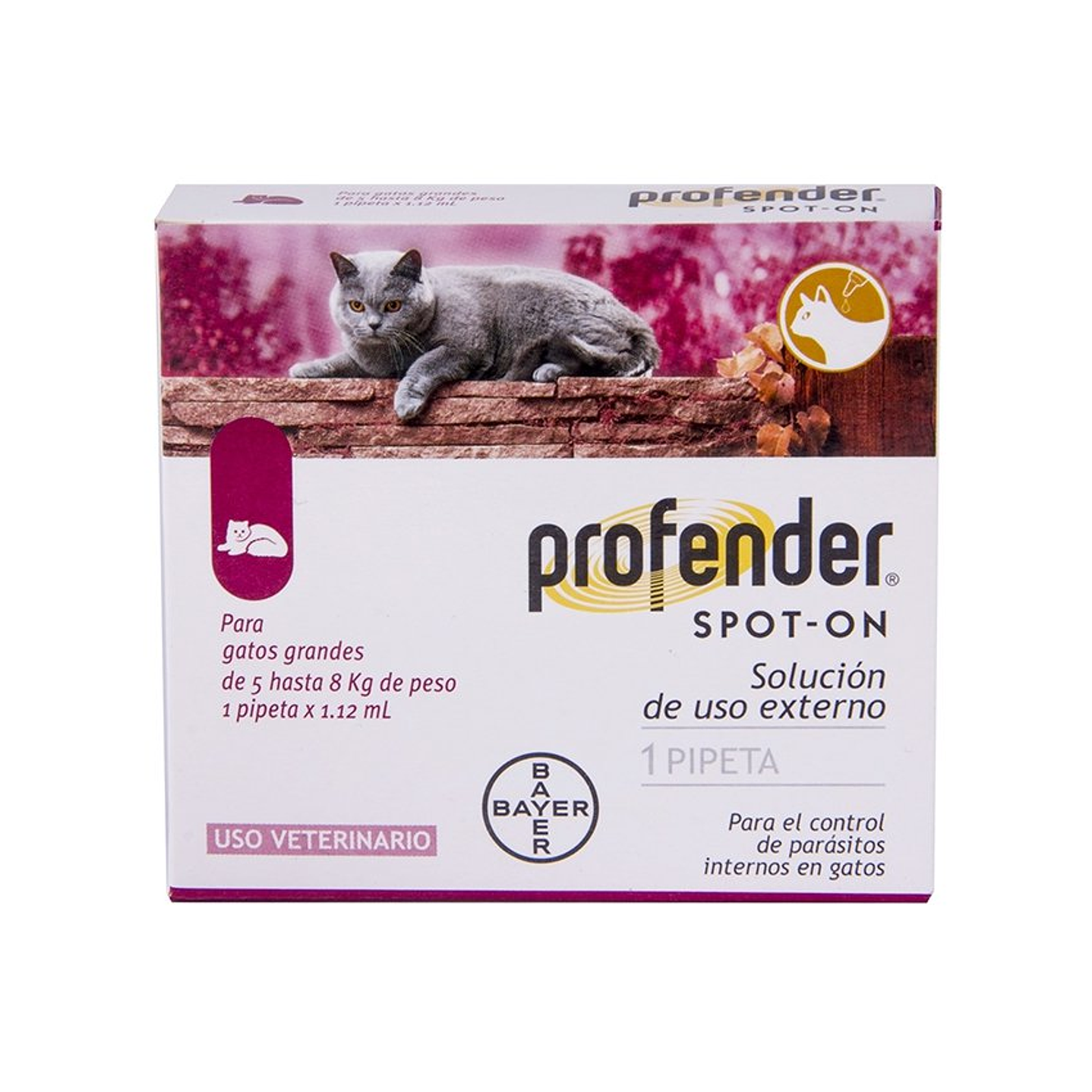 Profender Antiparasitario Gatos 5 A 8Kg Pipeta 1.12Ml