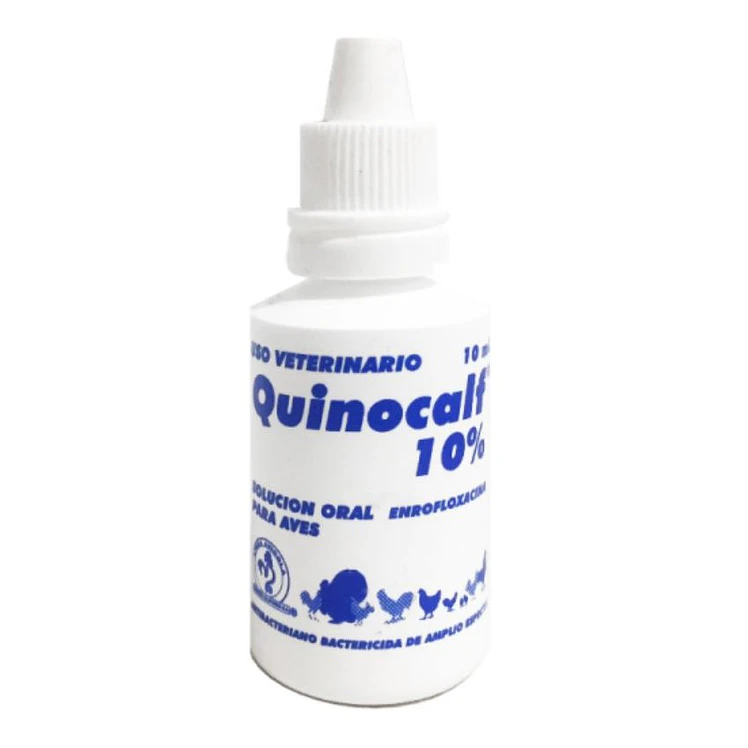 Quinocalf Oral 10 Antibiotico Perros Gatos Gotas X10Ml