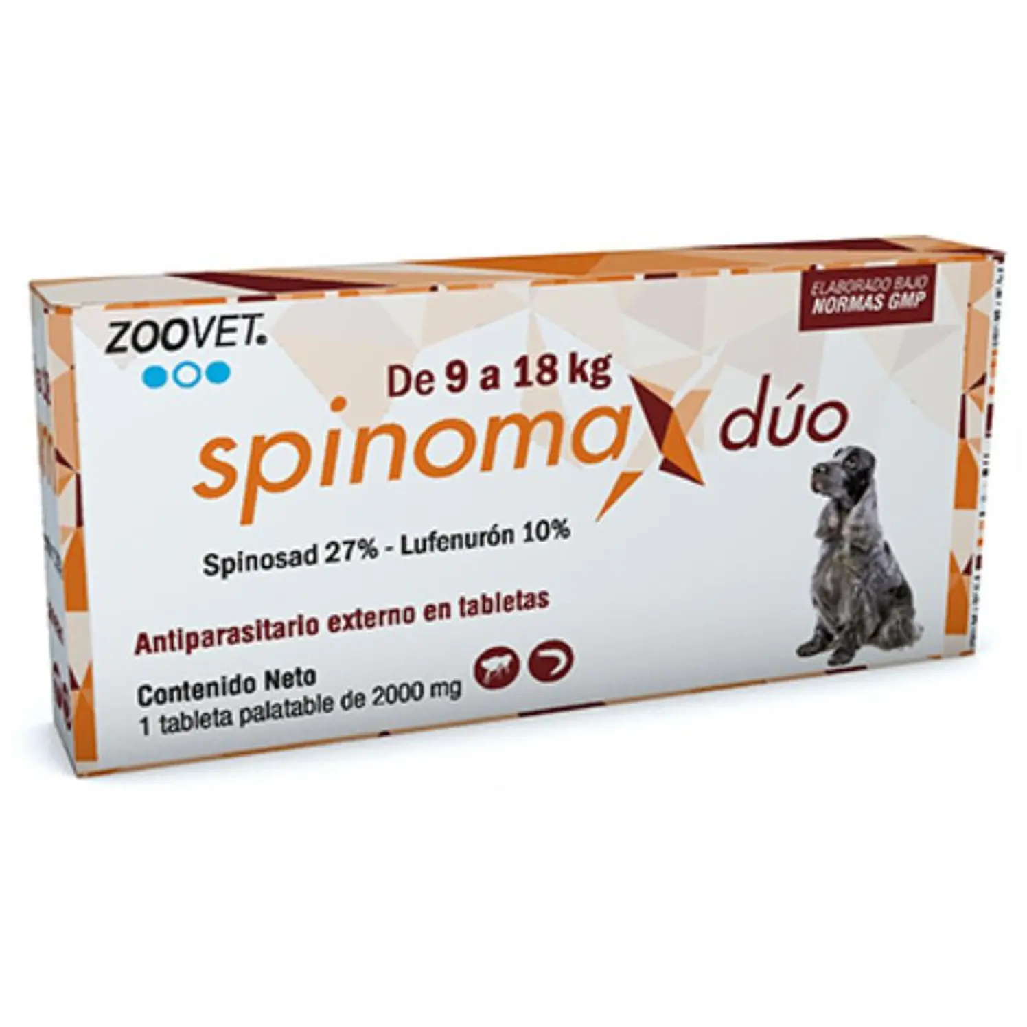 Spinomax Duo Antipulgas Perros 9-18Kg Tabletas