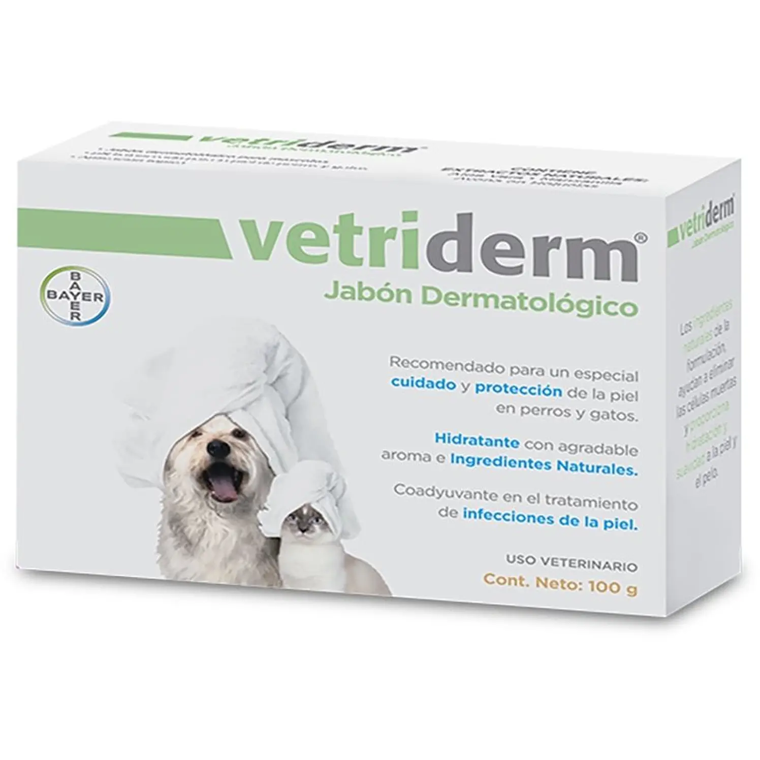 Vetriderm Jabon Dermatologico Perros Gatos 100G