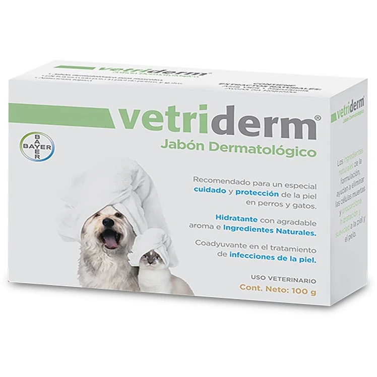 Vetriderm Jabon Dermatologico Perros Gatos 100G
