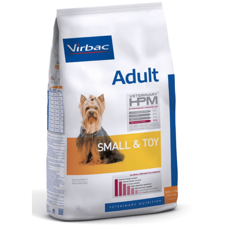 Alimento Virbac Hpm Adult Dog Small Toy 1.5Kg