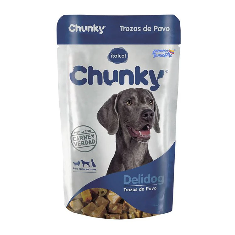 Chunky Delidog Comida Humeda Trozos De Pavo 250G