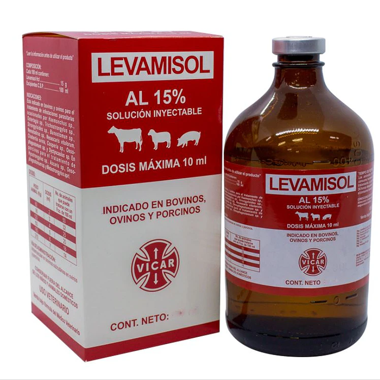 Antiparasitario Levamisol Inyectable 15% x100ml Vicar