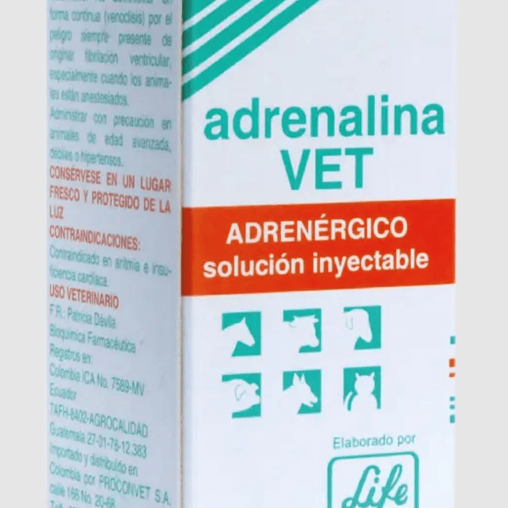 Adrenalina Solucion Inyectable Frasco x20ml