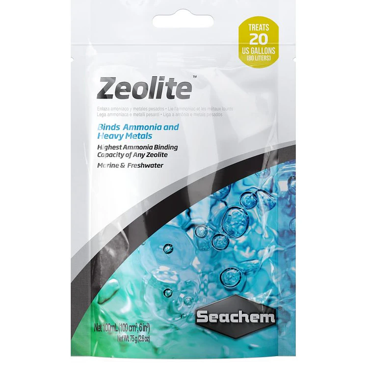 Seachem Zeolite 100ml Aglutina Amoniaco Y Metales Pesados