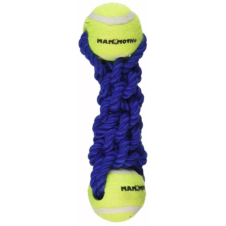 Juguete Perros Mammoth Hueso Trenzado 2 Pelotas Tenis Large