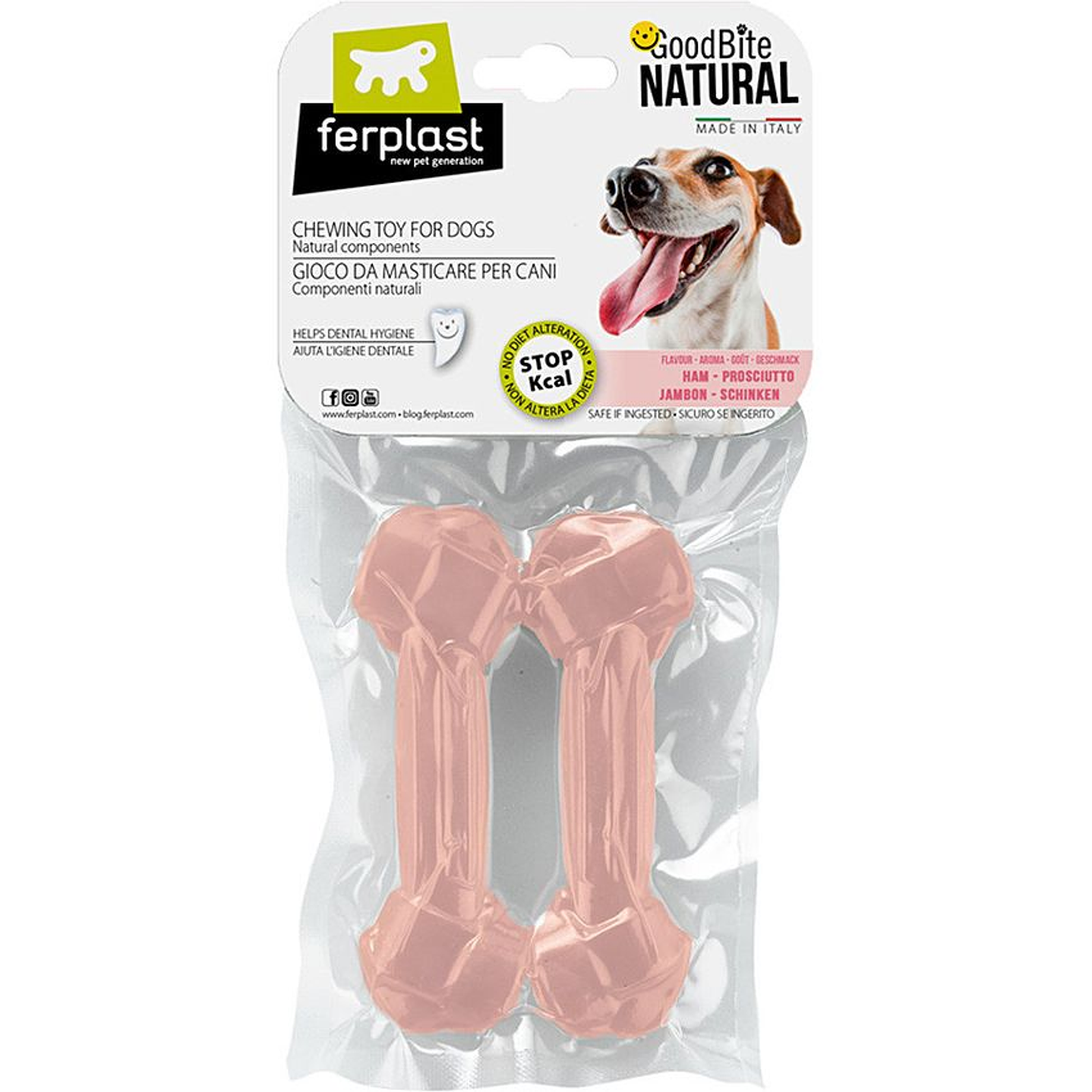 Juguete Masticable Perro Ferplast Natural Ham Bone S