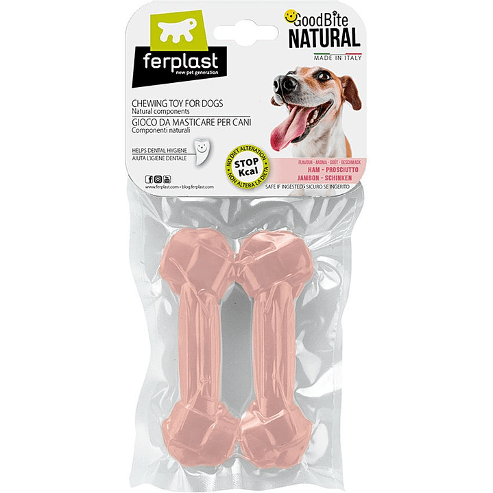 Juguete Masticable Perro Ferplast Natural Ham Bone S