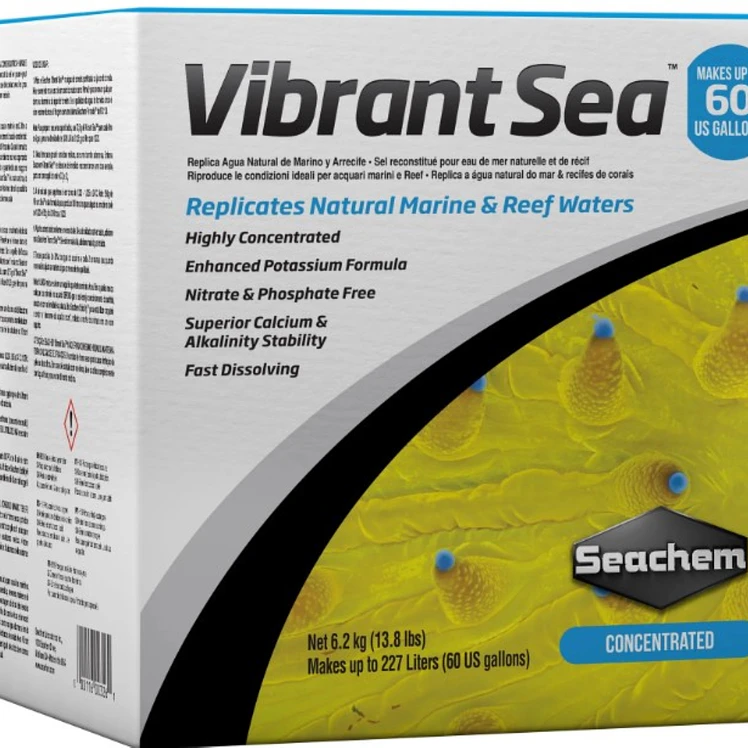 Seachem Vibrant Sea Sal Acuarios Marinos Arrecifes 625kg