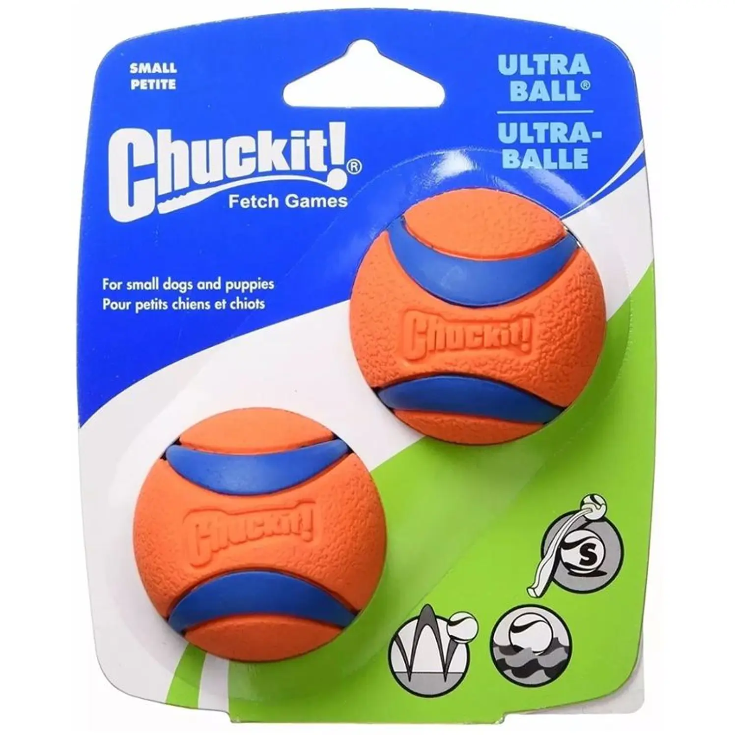 Chuckit Ultra Ball Alta Visibilidad 2 Unidades Talla S