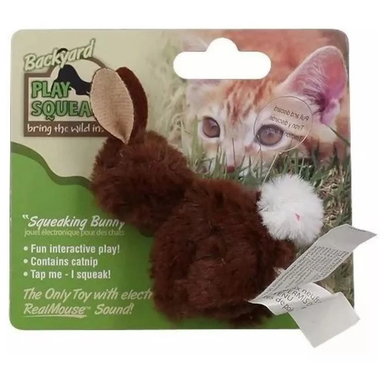 Juguete Gatos Conejo Play N Squeak Backyard Bunny