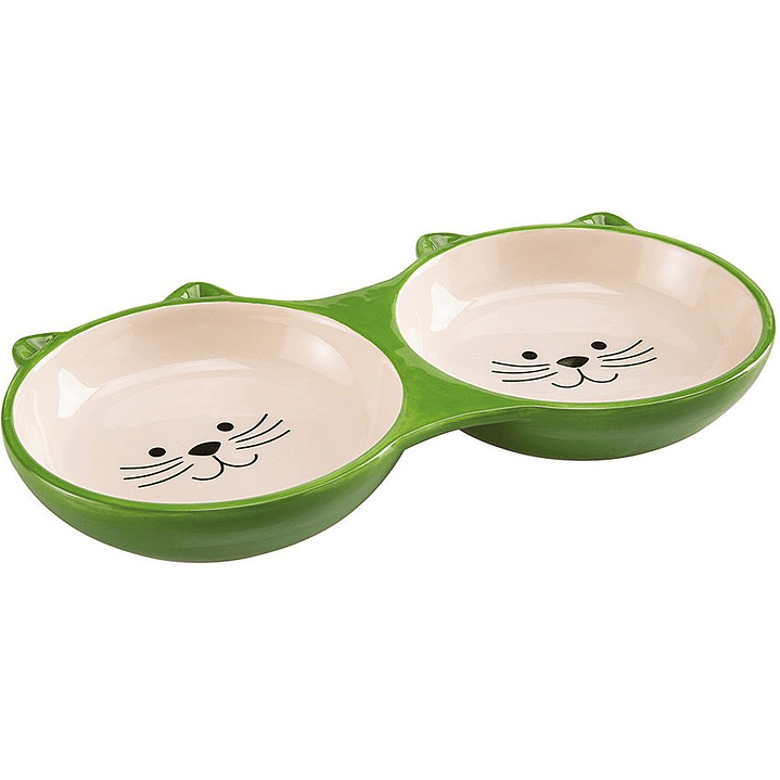 Comedero Doble Gatos Ceramica Ferplast Izar